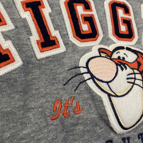 Disneyland Resort Sweatshirt Youth XL Gray Embroidered Tigger Disney Winnie Pooh - Picture 9 of 14